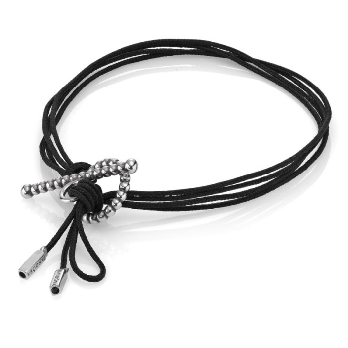 Pandora Pulseira 4 Fios Tecido Preto 590706CBK-100