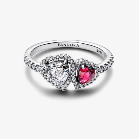 Anel Pandora Sparkling Halo Hearts 193662C01