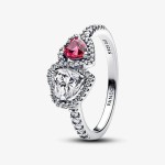 Anel Pandora Sparkling Halo Hearts 193662C01