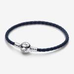 Pandora Pulseira de couro Azul com fecho Celestial 592790C01