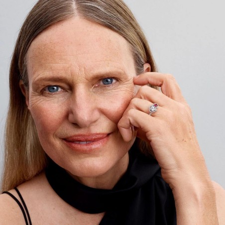 Anel Pandora Sparkling Halo Hearts 193662C01