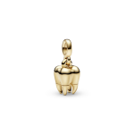Pandora ME tooth mini dente c/ esmalte preto14kt gold plate