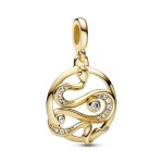Pandora ME pavé snake medallion c/ zirc 14kt gold plated