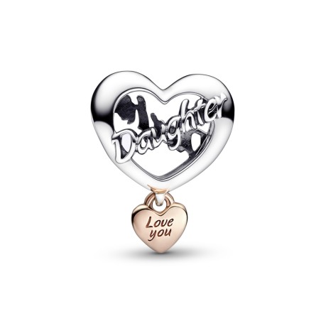 Conta Pandora Love You Daughter Heart14kt gold-plated 782327c00