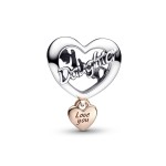 Conta Pandora Love You Daughter Heart14kt gold-plated 782327c00