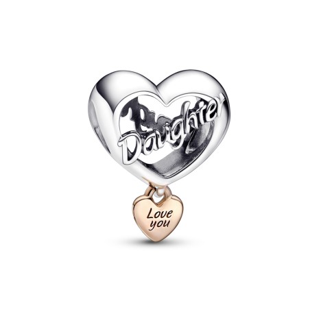 Conta Pandora Love You Daughter Heart14kt gold-plated 782327c00