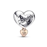 Conta Pandora Love You Daughter Heart14kt gold-plated 782327c00