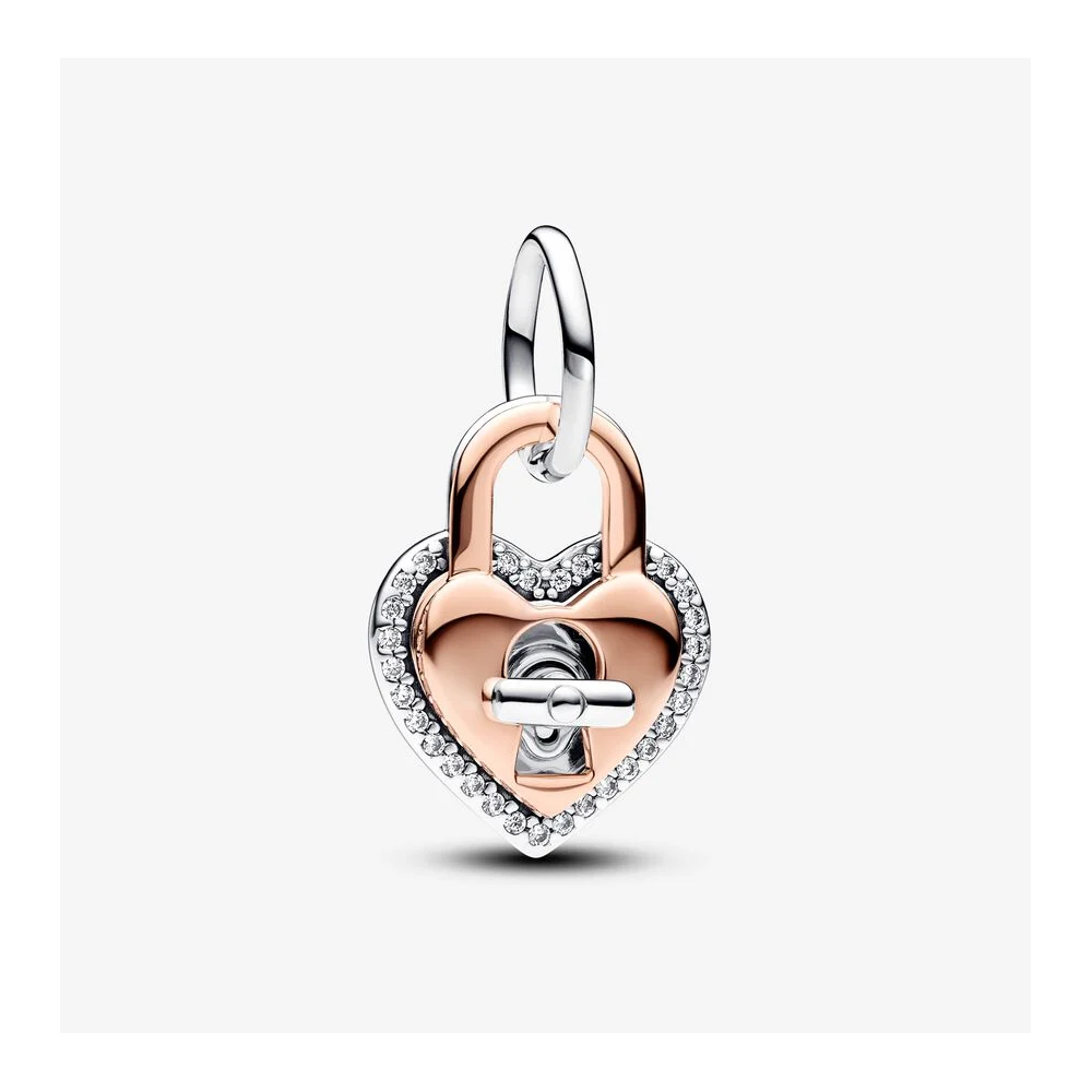 Conta Pendente Cadeado Coração Rodável DoisTons783079C01