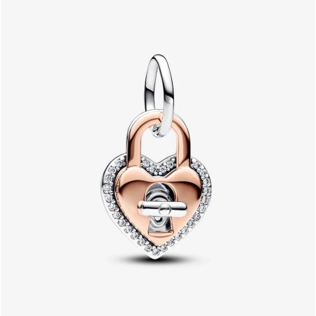 Conta Pendente Cadeado Coração Rodável DoisTons783079C01