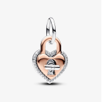 Conta Pendente Cadeado Coração Rodável DoisTons783079C01