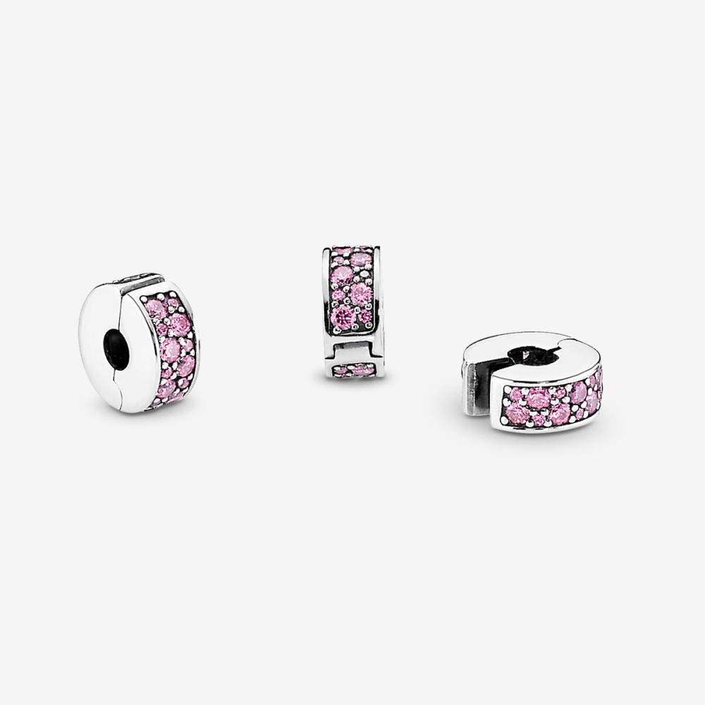 Pandora Clip Pavé Cor-de-Rosa 791817PCZ