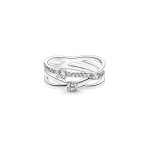 Anel Pandora Sparkling Triple Band 199400C01