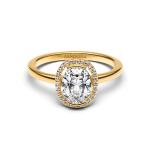 Anel Auréola Oval Cintilante