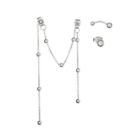 Brincos Anjewels Beautiful Prateado AB.EP006