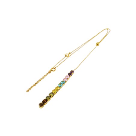 Colar Anjewels Lost In You Dourado e Multicolor AL.NLIYSUM01
