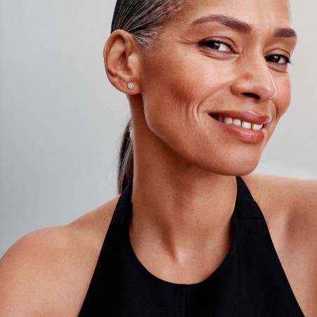 Brincos Pandora Espigão Auréola Redonda Pavé 263019C01