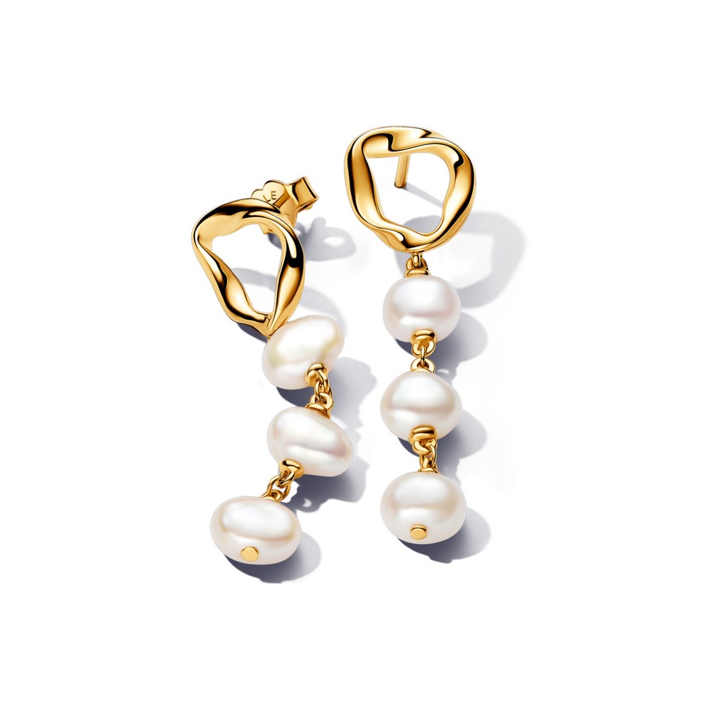 Brincos Essence Circulo com pérola água doce 263263C01