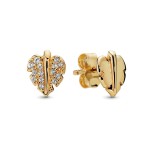 Brincos Shining & Sparkling Leaf