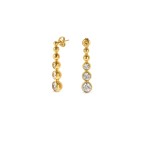 Brincos One Infinity Crystal Gold OJIDE01G