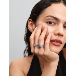 Anel Coração Rosa Elevado