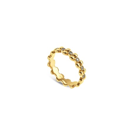 Anel One Senhora Infinity Crystal Gold OJIDR01G