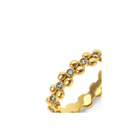 Anel One Senhora Infinity Crystal Gold OJIDR01G