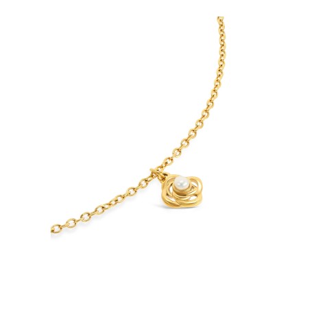 Colar One Rose Petite Pearl Gold OJRN02D
