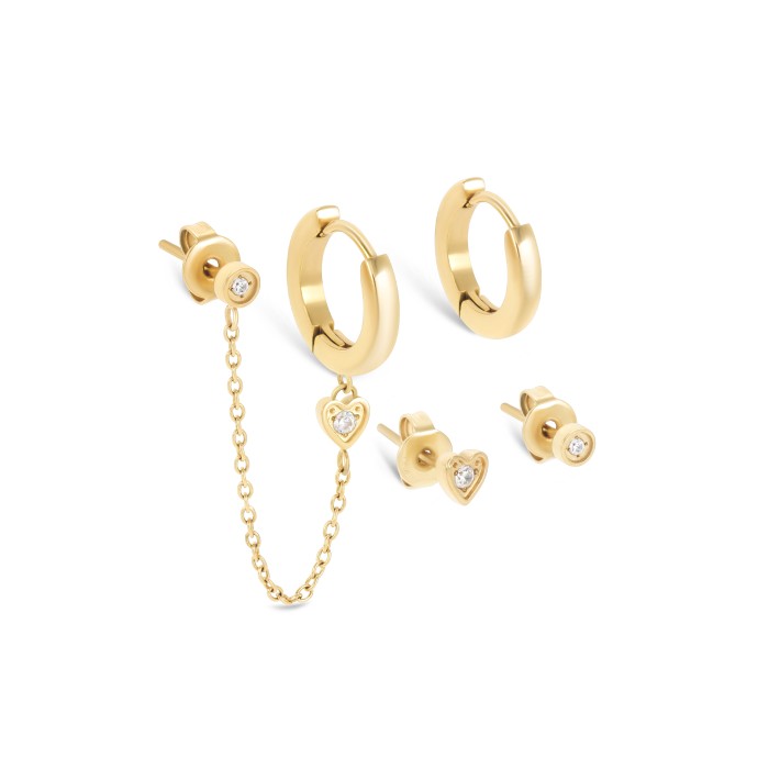 Set de Brincos Golden Four OJSEGF03G