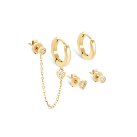 Set de Brincos Golden Four OJSEGF03G