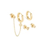 Set de Brincos Golden Four OJSEGF03G
