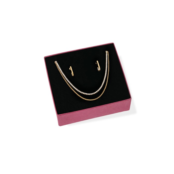 Set Colares & Brincos One Golden Treasures OJSEGT01G