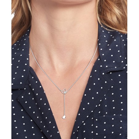 THJ HANGING HEART COLAR PRATEADO