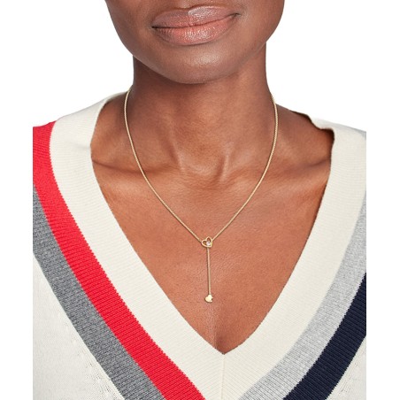 THJ HANGING HEART COLAR DOURADO