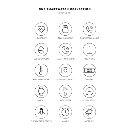 Smartwatch One MagicCall Rose Gold Mesh OSW9626RM41L