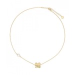 COLAR, MAJORICA, TREVO, 7MM, PRATA DOURADA 925, 3,33GR