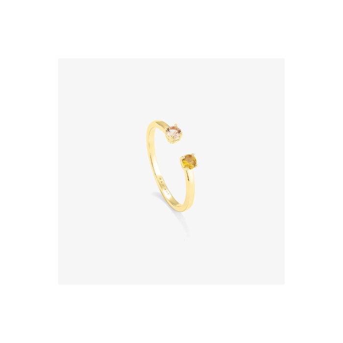 Radiant Anel Dour. Duas Pedras Coloridas FANTASY RY000012