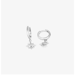 Argolas Radiant Prateada c/Pendente Estrelas RY000031