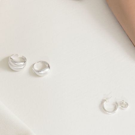 Anel Radiant Prateado Formas BASICS RY000233