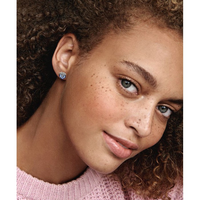 Brincos Pandora Blue pansy flower