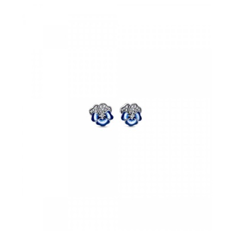 Brincos Pandora Blue pansy flower