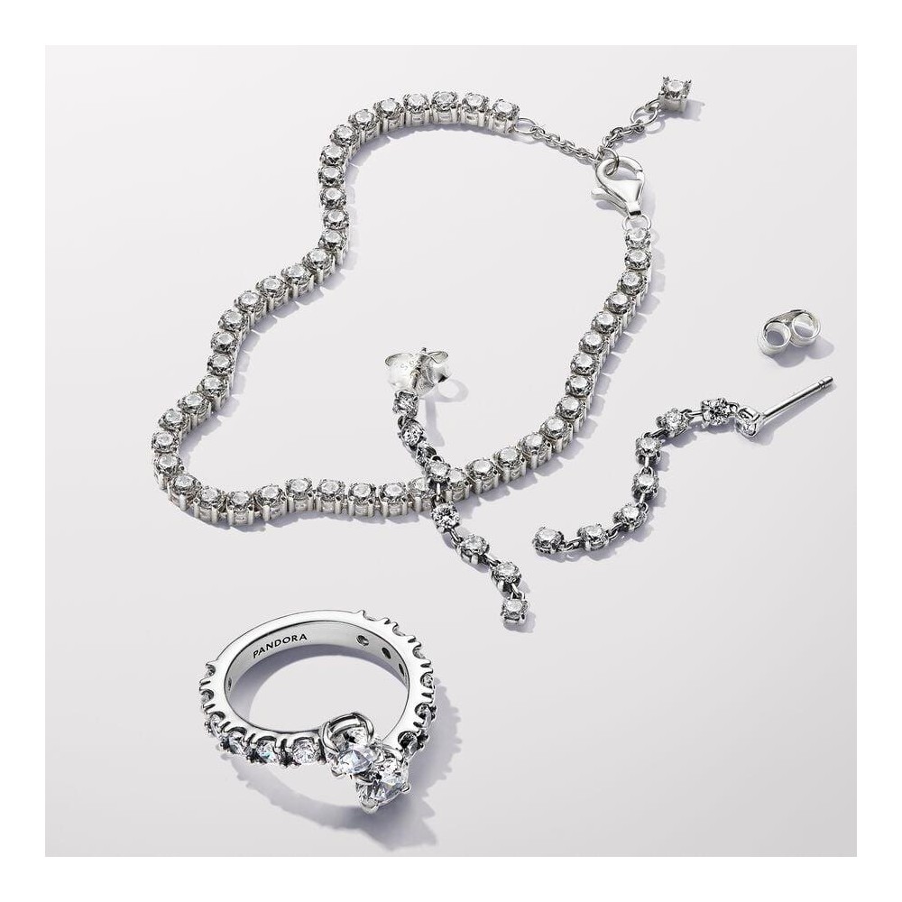 Brincos Pandora Sparkling Eight 293159C01