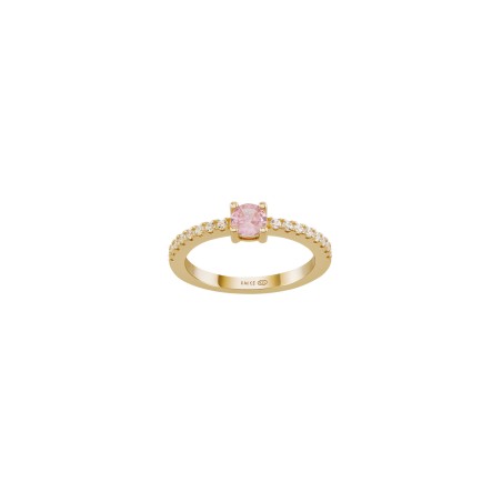 Anel Unike Matchy Color Pink Solitaire Gold UK.AN.1204.0459