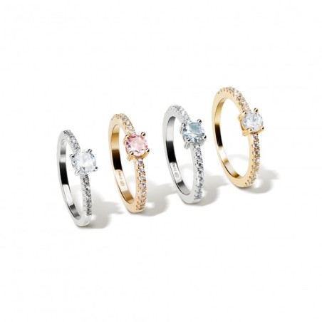 Anel Unike Matchy Color Pink Solitaire Gold UK.AN.1204.0459