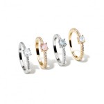 Anel Unike Matchy Color Pink Solitaire Gold UK.AN.1204.0459