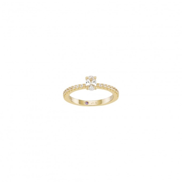 Anel Unike Mia Rose Oval Solitaire Gold UK.AN.1204.0466