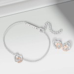 Brincos Unike Classy Two Hearts UK.BR.1204.0151