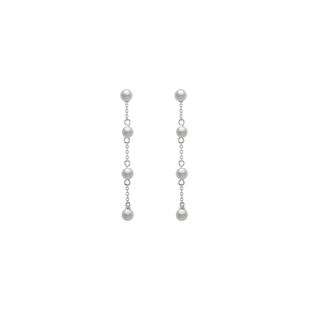 Brincos Unike Pearls Chain Silver UK.BR.1204.0161