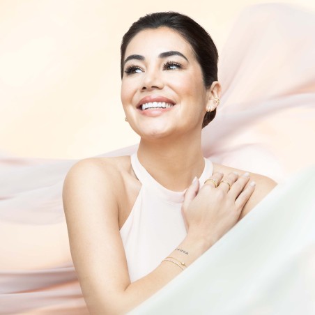 Brincos Unike Classy 3 Lines Shiny Gold UK.BR.1204.0163