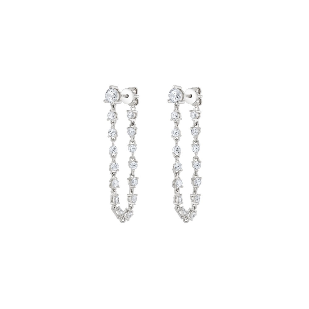 Brincos Unike Party Glow Chain Silver UK.BR.1204.0168