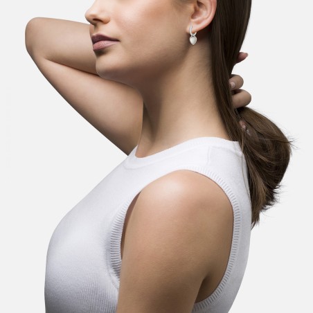 BRINCOS UNIKE  HEART MOTHER OF PEARL UK.BR.1204.0187